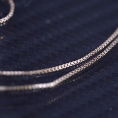 18” Italian vermeil yellow gold over sterling silver 925 box chain necklace