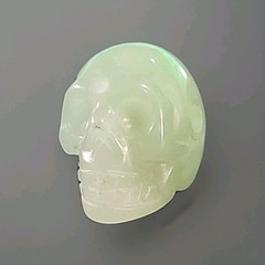 Aventurine Skull Handcarved Bead