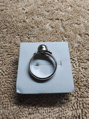 Lovely Amethyst Ring. Bezel Set In Handmade Rhodium Plated Mounting. Size 5