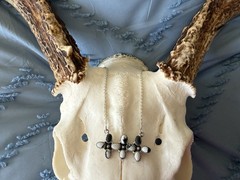 Sterling Silver Native Style SW Otteson Bros White Buffalo Bar Style Necklace