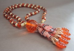 OOAK Artisan Sautoir Necklace Created from Vintage Beads (1930s–1970s)