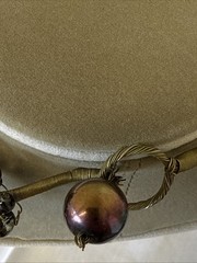 vtg SALLY BELL KELLY JASPER AND GLASS BEADS ON METAL STRING MULTI STRAND CHOKER