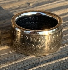 Coin Ring – *Authentic* Morgan Silver Dollar Quality Hand Crafted Custom Size 11