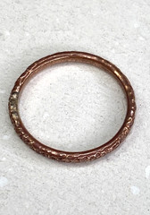 Copper Ring Stackable Hammered Rings band Size 6.5 Wedding Ring Unisex thin 2mm