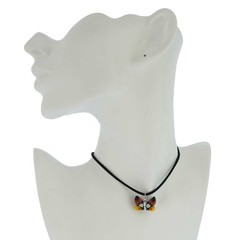 Glass Of Venice Murano Glass Millefiori Small Butterfly Pendant 7/8 Inch Spring
