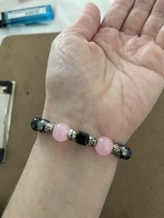 Triple Protection Bracelet with Obsidian, Rose Quartz & Hematite for SUCCESS!