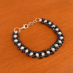 Midnight Indigo Beaded Bracelet