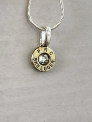 Handmade 9mm Bullet Necklace.