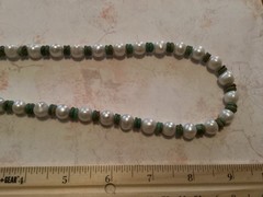 Handmade Sterling Silver Turquoise And Cultured Freshwater Pearl Necklace 20”