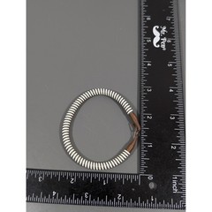 Artisan Coil Bracelet Copper Gray White Telephone Cord Style 7in