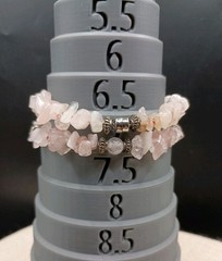Rose Quartz Pink Stone Chip Bracelet Magnetic Closure 7″ Set 2 Or Choker Necklac
