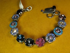 MARIANA JEWELRY BRACELET SWAROVSKI CRYSTALS FLOWER TEAL PURPLE PINK Multi Gift