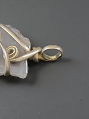 Wire Wrapped Chalcedony (Agate Family) Pendant– Artisan Necklace Charm