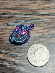 Rare 1 of 1 Wire Wrapped 23.9 Ct. Ametrine Mushroom Pendant With Moon~Hand Made