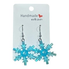 Christmas Snowflake Necklace and Earrings Handmade using Real Lego