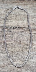 ☆ ~18” 5mm, vintage sterling silver Birdcage wheat chain, 925 men’s necklace~ ☆