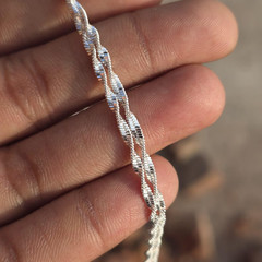 34 inch Handmade 925 Sterling Silver Necklace Chain Jewelry, Healing, Spiritual