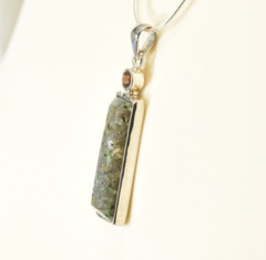 Handmade Louisiana Opal Solid Sterling Silver Natural Zircon Pendant