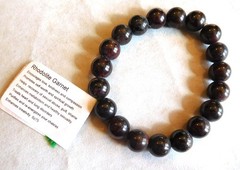 Healing Light Stones Natural Rhodolite Garnet Round Bead Stretch Bracelets
