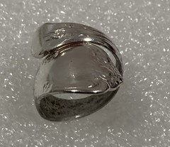 Vintage Artisan ONEIDA Silver Plated Flower SPOON BYPASS WRAP RING Adjustable