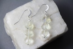 Citrine Golden Yellow Gemstone 9mm Faceted Coin .925 Sterling Silver Earrings 2″