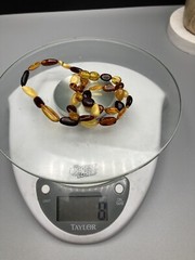 Amber Bead Baltic Sea Graduated Natural FOUR Color Necklace Handmade 44.5cm 8g