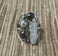Jay King Sterling Silver Pearl Ring Desert Rose Trading Baroque Sz 9-10