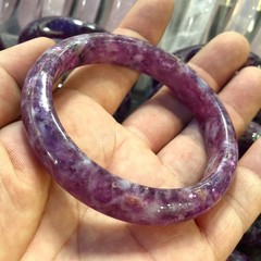 Natural Purple Cloud Mother Crystal Bracelet Health Treatment 55-64mm
