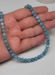 Handmade Blue Chalcedony Choker necklace 16 CM Genuine Crystals