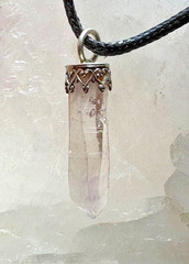 Light Amathyst Crystal in 925 setting Health Healing Spiritual Magic By JKL 297