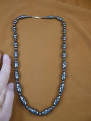 (v480) 26″ Black Hematite Iron oxide Beads GEM bead Necklace JEWELRY Gorgeous