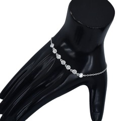 Certified White Diamond Chain Bracelet-Great Shine & Bling, Tariffs FREE