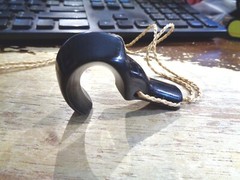 LARGE MASTER-CARVED GENUINE WATER BUFFALO HORN HAWAIIAN PALAOA PENDANT NECKLACE