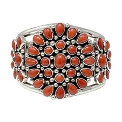 Tiffany & Melvin Jones, Bracelet, Mediterranean Coral, Navajo, 7″
