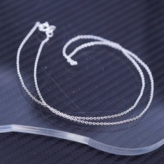 18” 1mm, vintage sterling silver 925 circle chain necklace