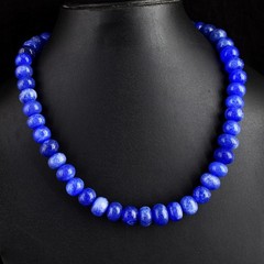 Superb Pattern Blue Sapphire 521.00 Cts Beaded Best Jewelery Necklace RK 21 E728
