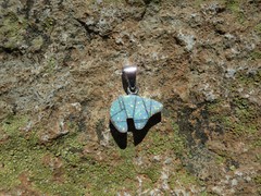 Multi Gemstone Wht Opal Double Sided Bear Pendant Southwest Sterling Silver V20