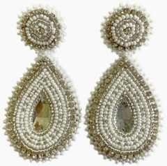 NEW HANDCRAFTED FASHION WHITE POST DROP/DANGLE EARRINGS USA E60/31P