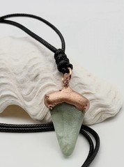 Sea Foam Green Sea Glass Copper Plated Necklace