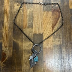 19” Silpada Sterling Silver Rolo Chain Pearl Crystal Turquoise Feather Pendant