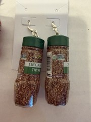 Handmade Zuru Mini Brands 4 Pairs Of Food EARRINGS Butter Thyme STERLING SILVER
