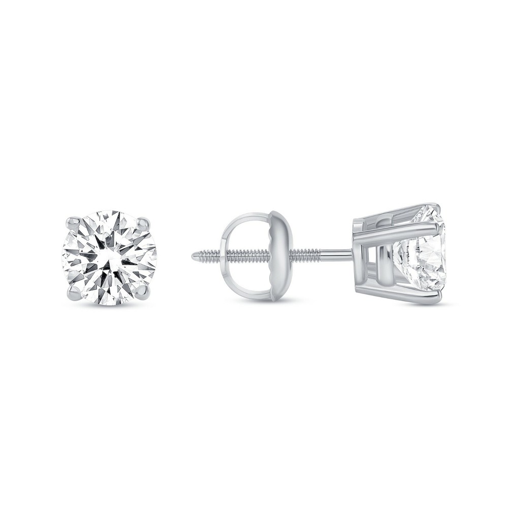 1.5 Ct Round Lab Created Grown Diamond Earrings Studs Solid 950 Platinum Screw