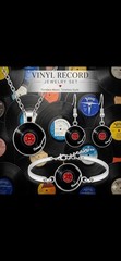 Jewelry Set Vinyl Record Picture Glass Alloy Necklace Stud Earrings Bracelet New