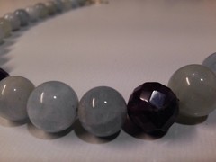 Vintage DTR Jay King Aquamarine and Amethyst* Necklace 20-23″ with 2X Earrings