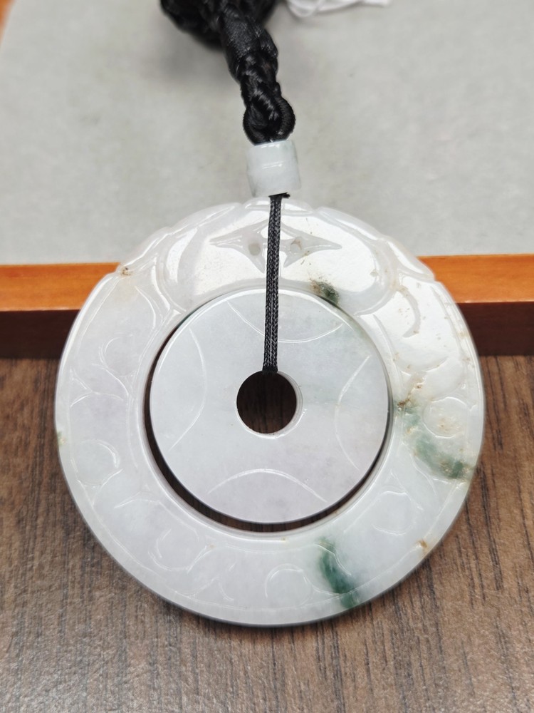 Imperial Prosperity: 56mm Dragon & Coin Jadeite Pendant | Power & Wealth Totem