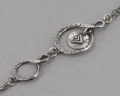 Retired Silpada 38″ Oxidized Sterling & Brass Infinity Link Chain Necklace N2150