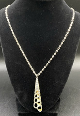 Spiral Turritella Shell Plated Slice Necklace