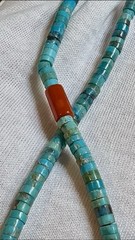 Howlite & Agate Coral Heishi Style 16” Necklace & Chip Style 7” Bracelet