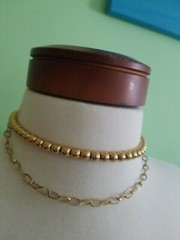 Hardwear Stainless Steel gold Beaded And Paperclip Layered Necklace designer