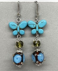 Handmade Earrings with Lampwork Glass From Murano Glass Tamara Yarilo Brand